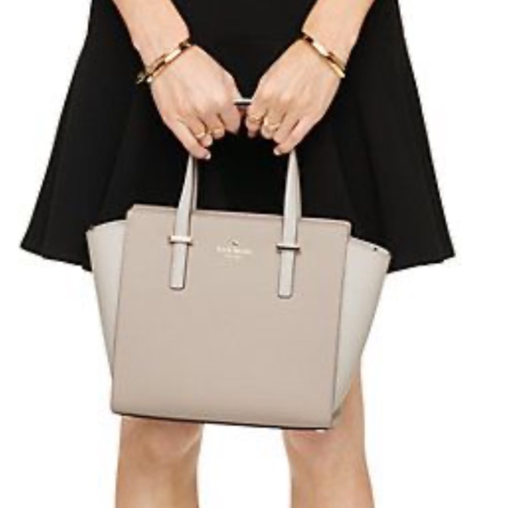 Kate Spade “Cedar Street Small Hayden” bag  in color “Crisp Linen/Cement”